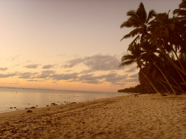The Hostel beach by sunset