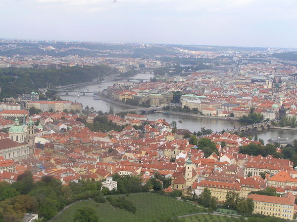 View over Prague from Petrin Tower