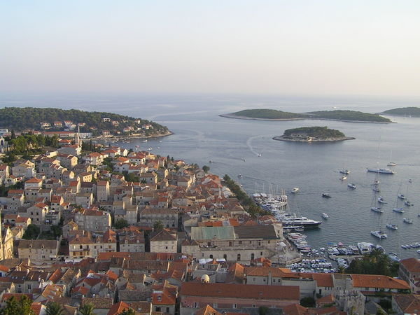 View of Hvar town from fortress