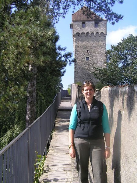 Kerrie on city wall