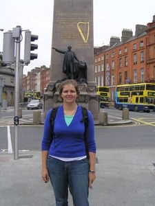 Kerrie at the Parnell monument