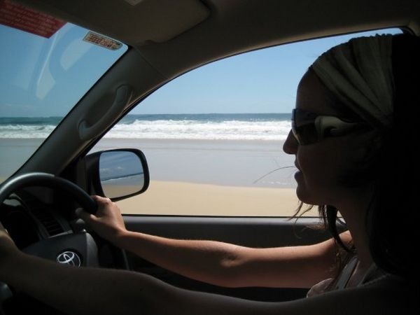 Marta at the wheel