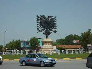 The national emblem of Albania