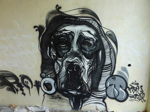 Modern graffiti found in an old communist factory