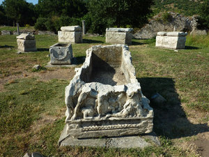 Burial coffins at Ephesus