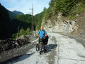 Cycling up to Mestia in the Svaneti region of Georgia