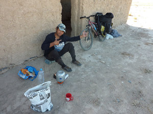 My Uzbeki cycling pal "Goat"