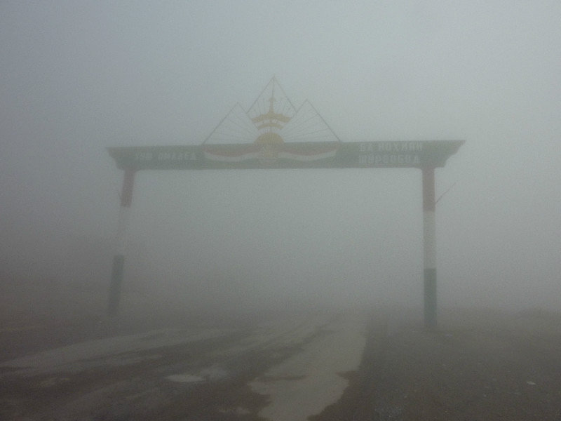 Cycled to the top of the mountain in fog