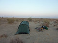 Camping in the desert