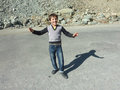 Tajik lad performing a dance