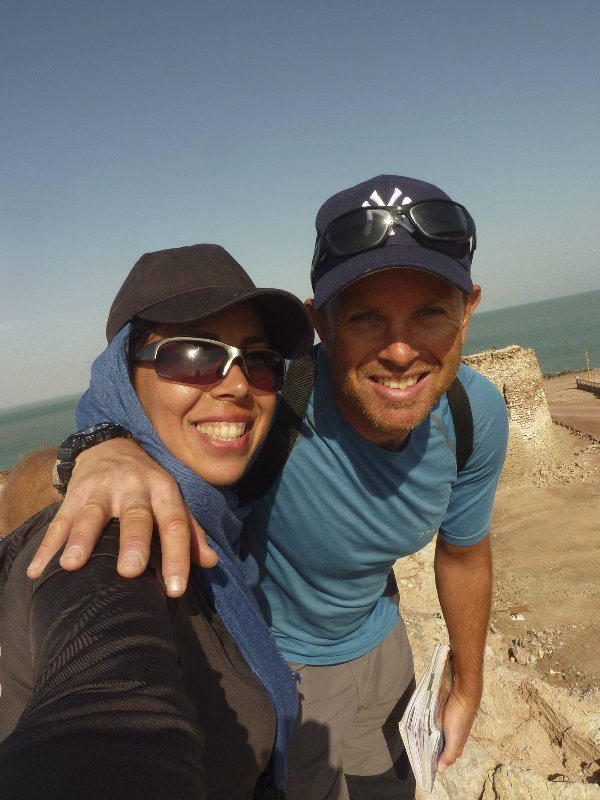 Noushin and I on Hormuz Island