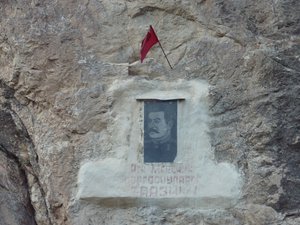 Picture of Stalin engraved into the Mountain