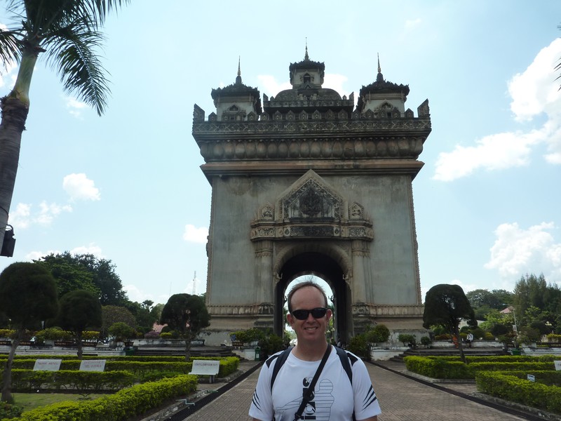 At Vientiane's Patuxai Monument