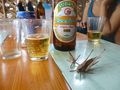 Beer Lao and Grasshoppers for breakfast…yum yum!