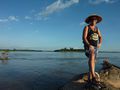 Stood on a rock in the middle of the Mekong