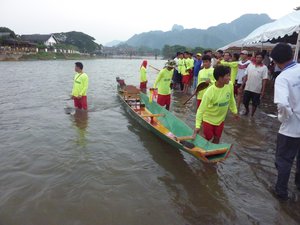 Boat races at Vang Vieng