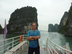 On the ferry to Cat Ba Island