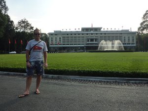 At the Reunification Palace in Saigon