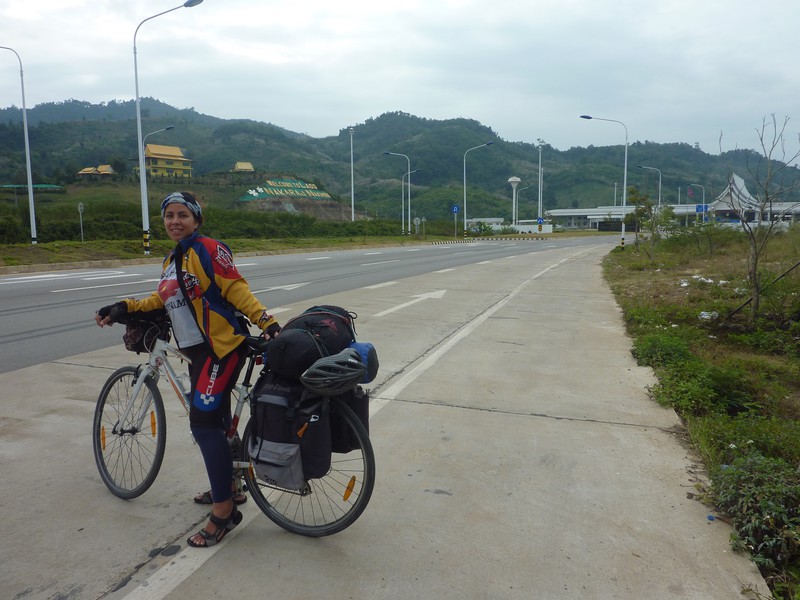 Noushin at the Laos/ Thailand border