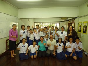 Noushin and I at Supawan School, Bangkok