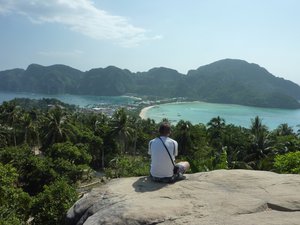 Looking down from the top of Koh Phi Phi island