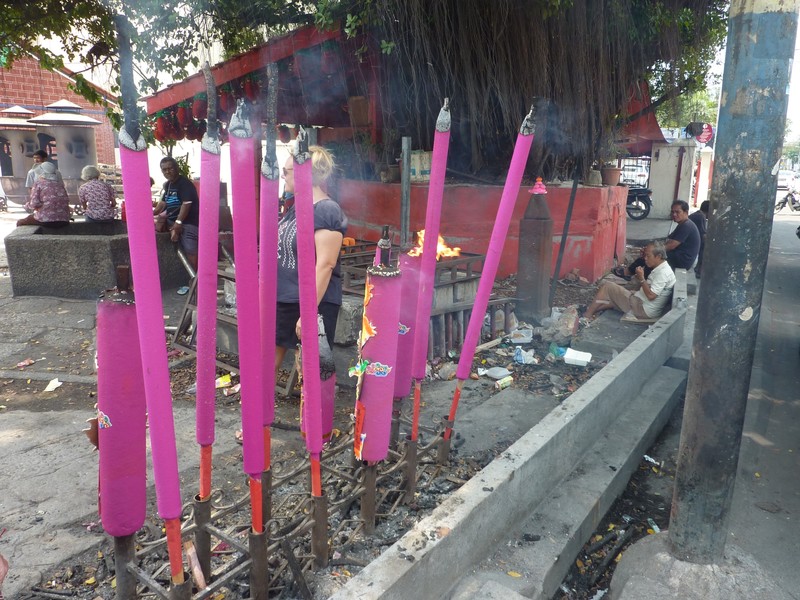 Burning Sticks at the Chinese shrine