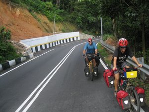 Cycling up to the Cameron Highlands