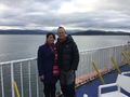 Noushin and I on the Cook Strait ferry