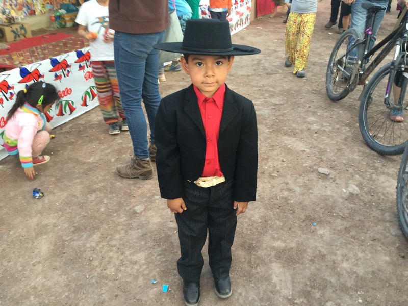 Young Chilean Boy in traditional attire