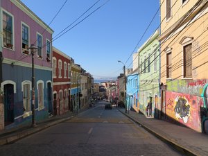 Typical street in Valparaiso