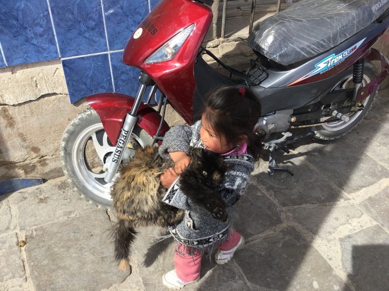 Love the image of this girl with her cat