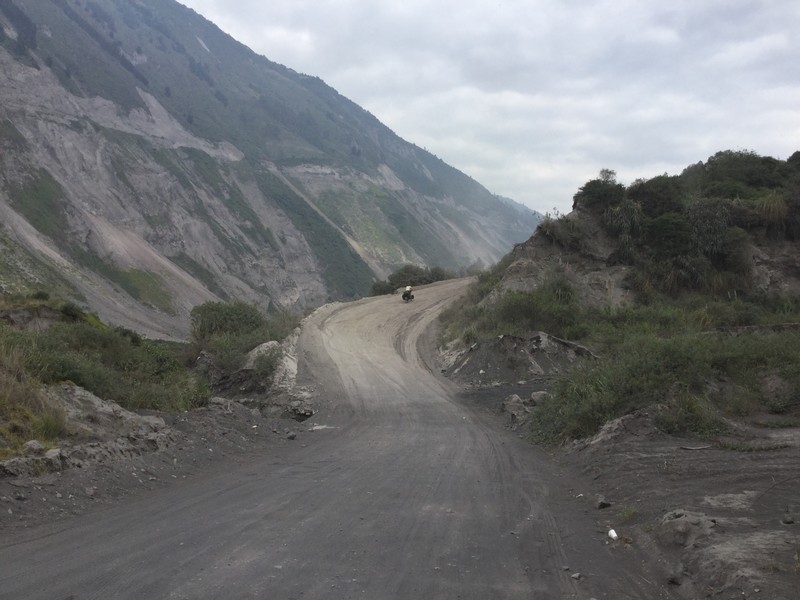 Cycling over volcanic ash strewn paths