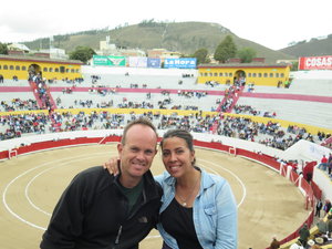At the Bull ring in Ambato