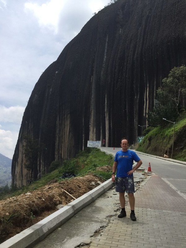 Visiting the huge rock at Guatape close to Medellin