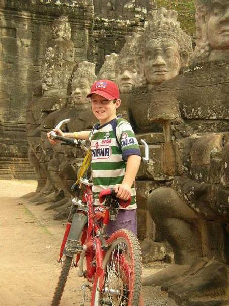 Koby Facing Off with Angkor Thom Guards