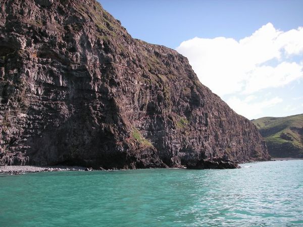 Amazing cliffs near the boat