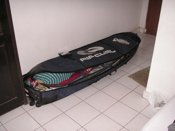 My boards ready to go to G-land