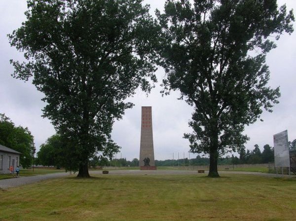 Memorial to the "anti-fascists" killed by the Nazis, erected by the Soviet government at Sachsenhausen.