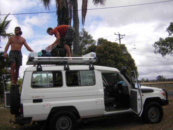 Packing the car in Mareeba