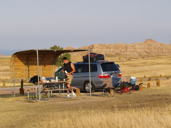 Campsite in Badlands