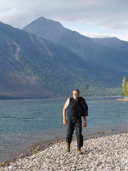Dave walking around Lake MacDonald