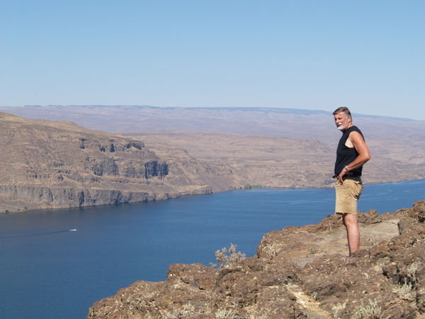 Dave looking over Columbia River