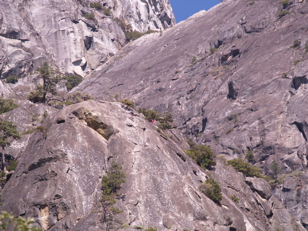 Can you see the rock climbers we saw at lunch