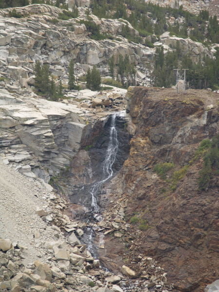 We found a waterfall on the Tioga Pass