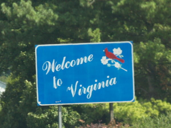 Virginia Welcome Sign