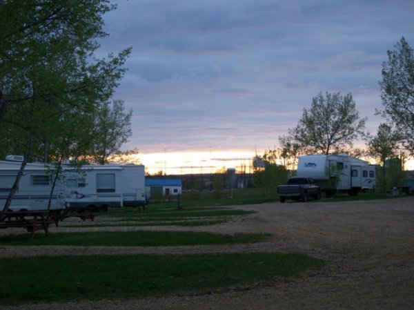 10 pm at campsite in Dawson Creek