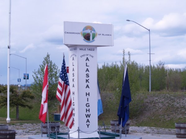 The Alaska Highway ends in Delta Junction