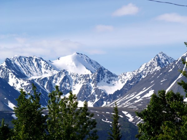 Mountains from Haines Junction Center
