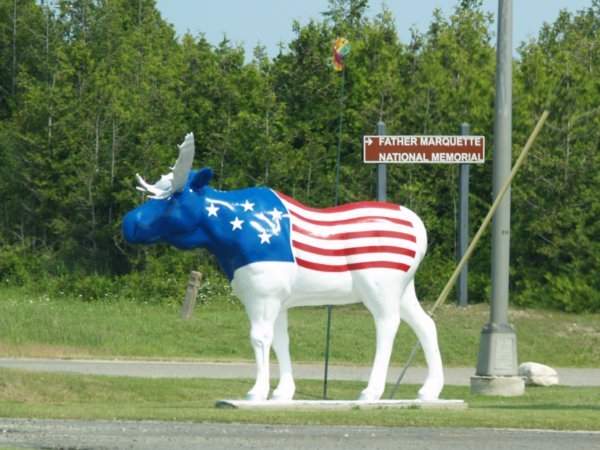 Patriotic Moose on July 4th Weekend
