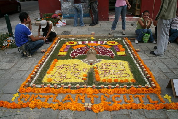 burial sand carpets competition, Oxaca